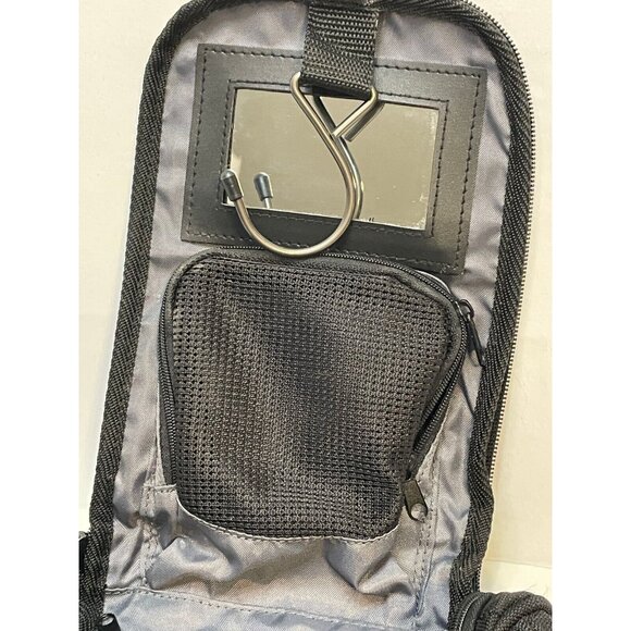 24 Hour Fitness Gym travel bathroom case bag 11" x 9" mirror hook black - Picture 5 of 13
